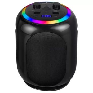 Wireless Karaoke System with Bluetooth Audio and Disco Lights Black V178-69022