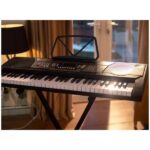 Digital 61 Keys Portable Keyboard Pack with Headphones Stool 255 Voices Adjustable Height Stand V178-69025