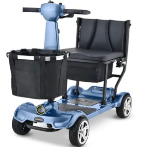 EQUIPMED SmartPacer+ Ultra-Lightweight Mobility Scooter w/ Li-ion Battery Foldable120kg Capacity Blue HMBMSCEQ1BLB