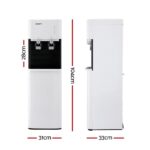 Devanti 2 Taps Water Cooler Dispenser Bottom Loading Dispenser Chiller Filter Purifier WD-608-2T-WH