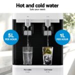 Devanti 2 Taps Water Cooler Dispenser Bottom Loading Dispenser Chiller Filter Purifier WD-608-2T-WH