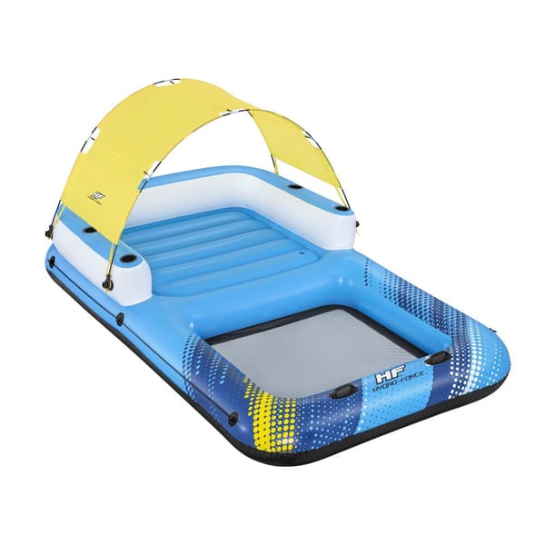 Bestway Inflatable Floating Island Float Lounger Sunshade Pool Bed 3.05Mx1.86M 56289 BW-FLOAT-43645