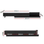 Artiss Extendable TV Unit 200CM 3 Storage Drawers Dark Walnut & Black FURNI-N-EXT01-TV200-WDBK-AB
