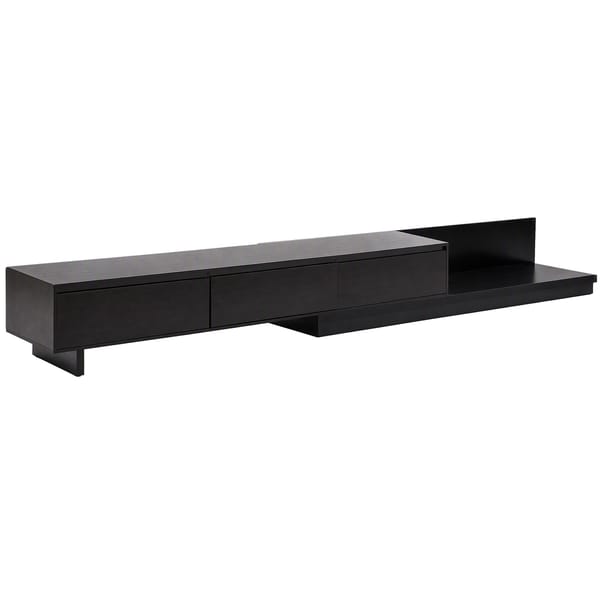 Artiss Extendable TV Unit 200CM 3 Storage Drawers Dark Walnut & Black FURNI-N-EXT01-TV200-WDBK-AB