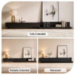 Artiss Extendable TV Unit 200CM 3 Storage Drawers Dark Walnut & Black FURNI-N-EXT01-TV200-WDBK-AB