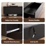 Artiss Extendable TV Unit 200CM 3 Storage Drawers Dark Walnut & Black FURNI-N-EXT01-TV200-WDBK-AB
