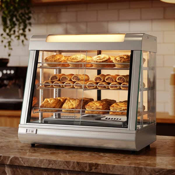 Devanti Commercial Food Warmer 1500W 3 Shelf Heated Display Cabinet FW-600M-SI