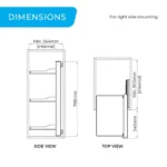 HiGold A Series Slide Out Wardrobe Storage Baskets 3-Tier - Right Side Mount HG-703572S-2360