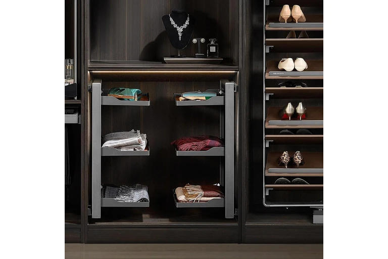 HiGold A Series Slide Out Wardrobe Storage Baskets 3-Tier - Right Side Mount HG-703572S-2360