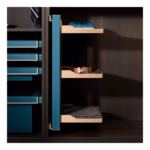 Higold B Series Teal 3-Tier Left Side Mount Slide-out Wardrobe Storage Basket HG-703573-2115