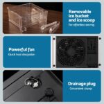 Devanti Ice Maker 5cm Large Ice Cubes Countertop Machine 150pcs/24h for Home IM-ZB-10F-BK