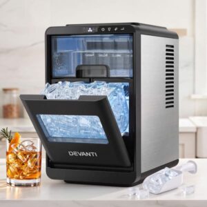 Devanti Ice Maker Crescent Ice 16pcs Countertop Machine 12KG/24H for Home IM-ZB-12M-BK