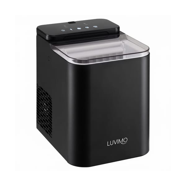 LUVIMO 15kg Ice Maker Machine Double Open Cover Deep Clean - Black IM-ZB-J-15OPEN-BK