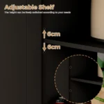 Kitchen Island Cart on Wheels with Charging Station Black 83x38x82cm LSB-59332
