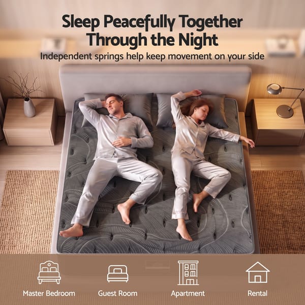Giselle Double Reversible Spring Mattress Cashmere Cover Gel Foam Firm 35cm MATTRESS-B-VERSA-35-D