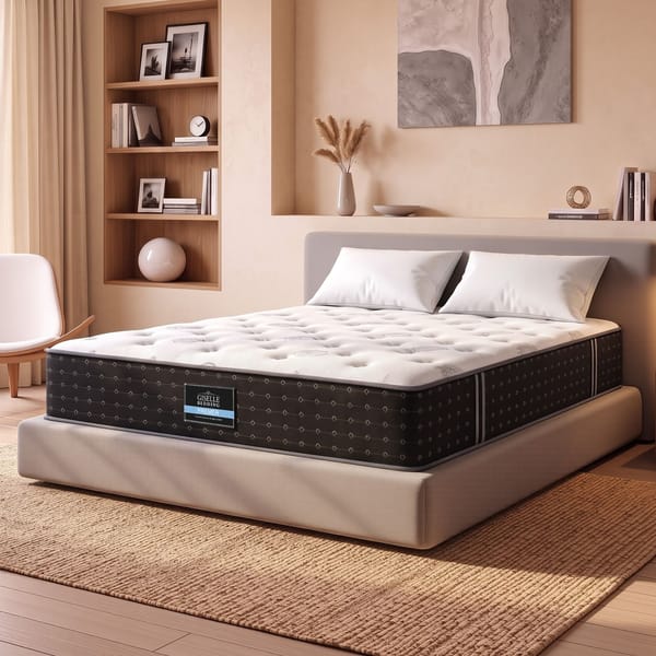 Giselle Queen Reversible Spring Mattress Cashmere Cover Gel Foam Firm 35cm MATTRESS-B-VERSA-35-Q
