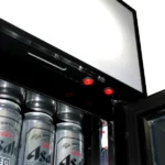 Pastel Green Skinny Upright Bar Fridge with Telephone Box Design P160FA-TB-V2-GRN