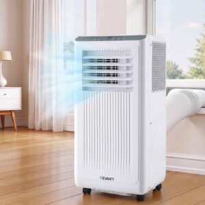 Devanti Portable Air Conditioner 5000 BTU 3-in-1 with Remote Control PAC-B-5000-WH