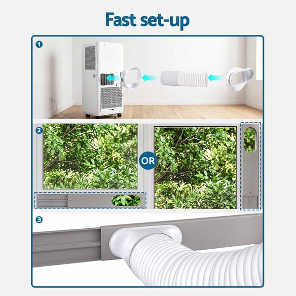 Devanti Portable Air Conditioner 5000 BTU 3-in-1 with Remote Control PAC-B-5000-WH