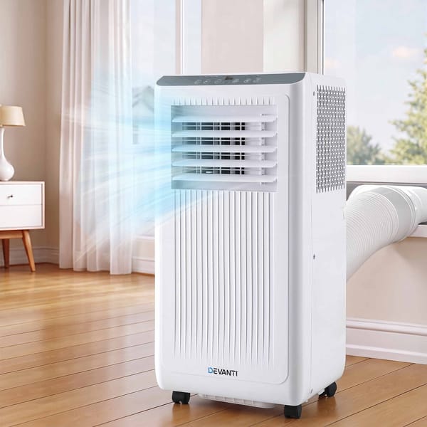 Devanti Portable Air Conditioner 5000 BTU 3-in-1 with Remote Control PAC-B-5000-WH
