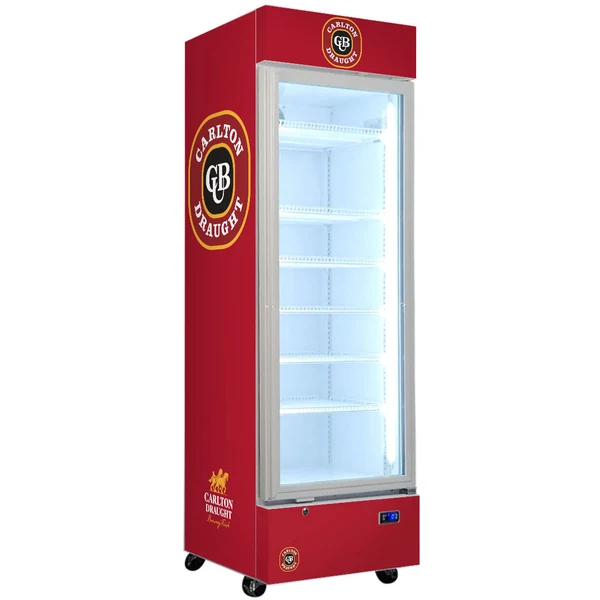 Carlton Draught - Upright Quiet Running Glass Door Bar Fridge SC372W-DRAUGHT