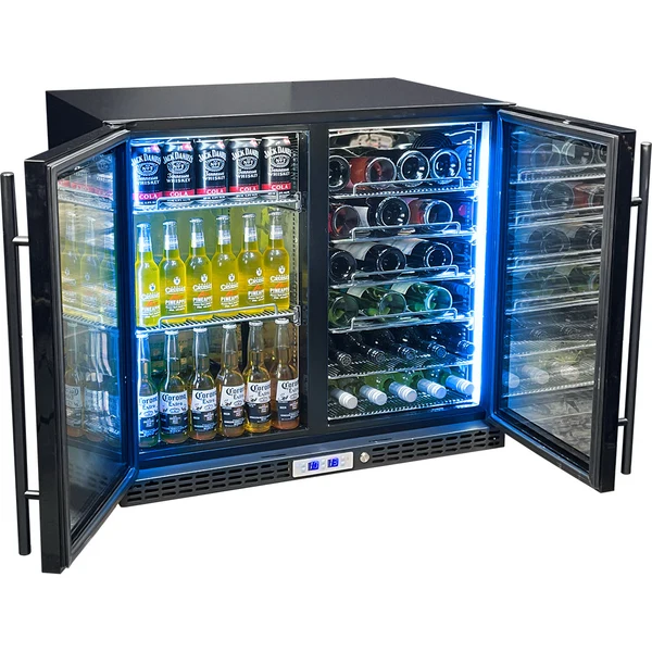 Schmick Under Bench Beer and Wine Dual Zone Bar Fridge SK228D-B-HD