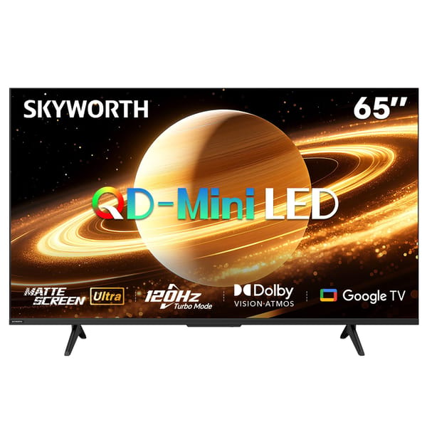 SKYWORTH 65X6600H 65" QD-Mini LED 4K Smart TV 120Hz Turbo Mode AI 4K Upscaling Google TV