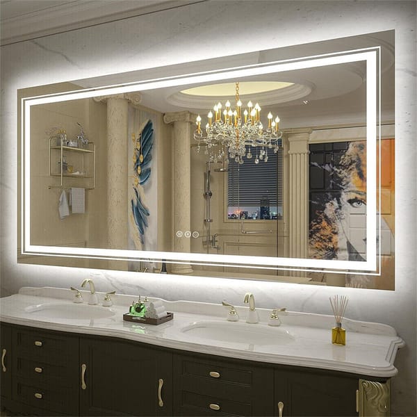 LED Bathroom Mirror 700x900mm Anti-Fog Shatterproof V178-66715