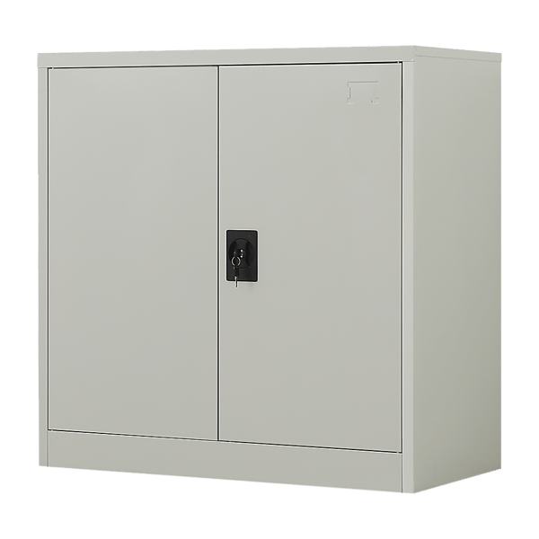Two-Door Metal Locker – Grey without Legs V63-844381