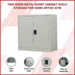 Two-Door Metal Locker – Grey without Legs V63-844381