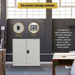 Two-Door Metal Locker – Grey without Legs V63-844381