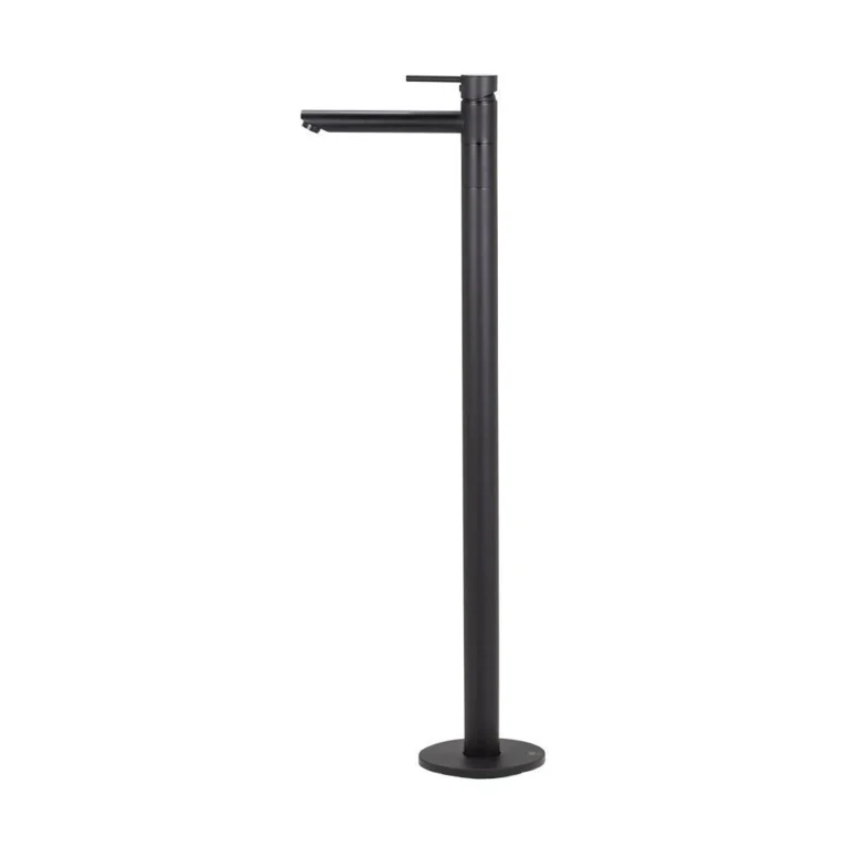 Molla Floor Standing Bath Mixer with Swivel Spout - Matte Black VALE-FSM0029-B