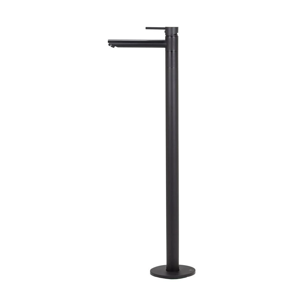 Molla Floor Standing Bath Mixer with Swivel Spout - Matte Black VALE-FSM0029-B