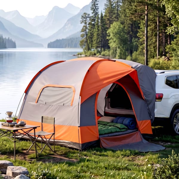 Weisshorn Camping Tent SUV Family Camping Car Tent 6-8 Person 250cm Orange XFEL-TENT-CAR250-GYOG