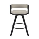 Artiss Bar Stools Set of 3 Swivel Counter Stools with Padded Backrest PU Leather Beige BA-TW-W0098-BGX3