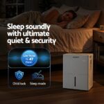 Devanti 30L/Day Dehumidifier Home Air Dryer Mould Moisture 4.7L Tank DH-B-30L-WH
