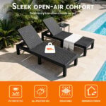 Gardeon 2X Foldable Sun Lounges Outdoor Recliner Patio Beach Chair Rattan Black FSL-01-RAT-BKX2