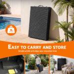 Gardeon 2X Foldable Sun Lounges Outdoor Recliner Patio Beach Chair Rattan Black FSL-01-RAT-BKX2