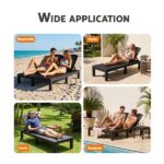Gardeon 2X Foldable Sun Lounges Outdoor Recliner Patio Beach Chair Rattan Black FSL-01-RAT-BKX2