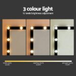 Artiss Dressing Table Vanity Desk Set Stool 12 Led Bulbs Black FURNI-N-DRESS02-LED-BK-AB