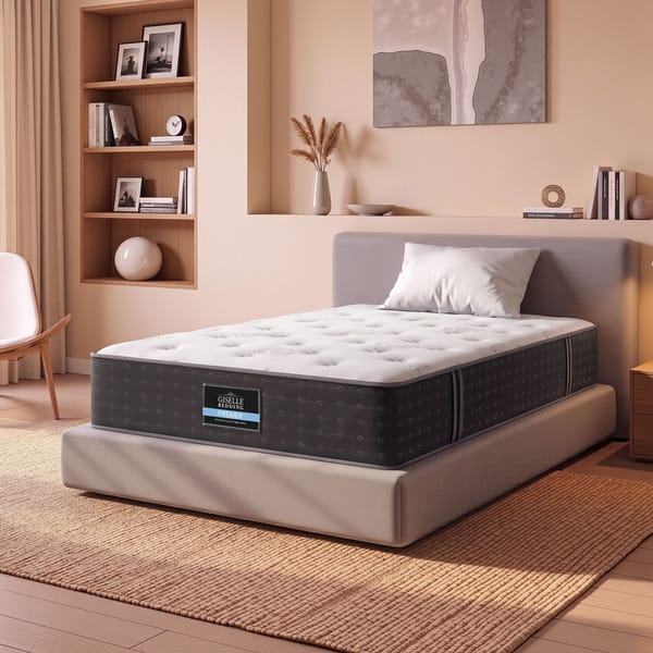 Giselle Single Reversible Spring Mattress Cashmere Cover Gel Foam Firm 35cm MATTRESS-B-VERSA-35-S