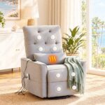 Artiss Electric Massage Recliner Chair with 270° Swivel & Heat Grey RECLINER-C-CHENI-GY-AB