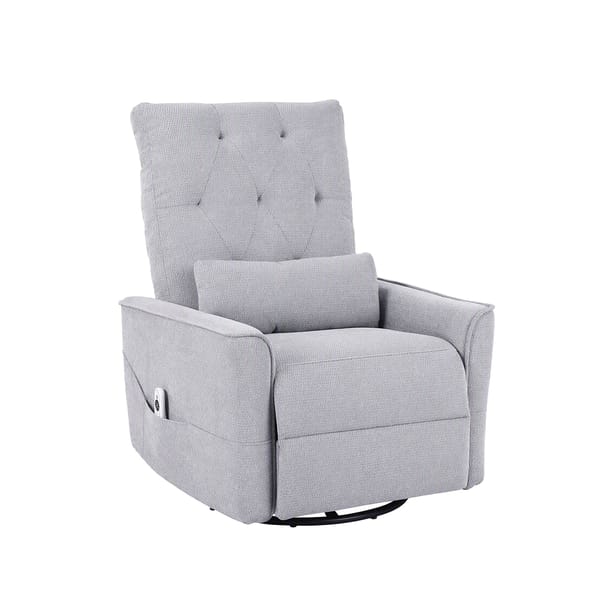 Artiss Electric Massage Recliner Chair with 270° Swivel & Heat Grey RECLINER-C-CHENI-GY-AB