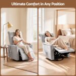 Artiss Electric Massage Recliner Chair with 270° Swivel & Heat Grey RECLINER-C-CHENI-GY-AB