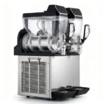 Devanti Commercial Slushie Machine 15L x2 Frozen Drink Maker Dual Tank Silver SLS-CRCOM-15LX2-SS