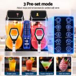Devanti Commercial Slushie Machine 15L x2 Frozen Drink Maker Dual Tank Silver SLS-CRCOM-15LX2-SS