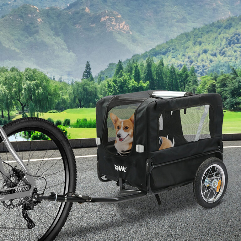 PaWz Pet Stroller Bike Trailer 2-IN-1 Sunroof ST1013-BK
