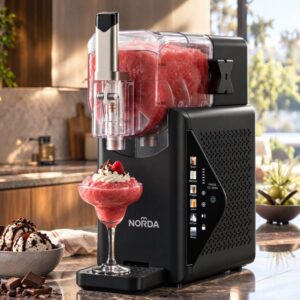NORDA Slushie Machine 2.2L Frozen Drink Maker Ice Cream Maker Foldable Control Panel Black TD-SLS-20S-2P5-BK