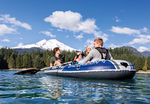 Intex Excursion 4 Inflatable Boat Set with Oars 68324
