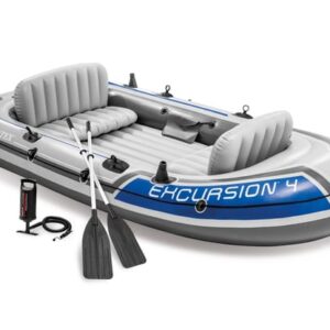 Intex Excursion 4 Inflatable Boat Set with Oars 68324